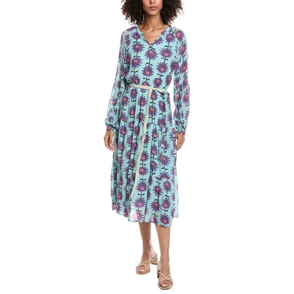 Pom Amsterdam Womens  Midi Dress, Blue